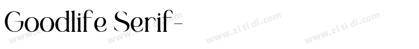 Goodlife Serif字体转换